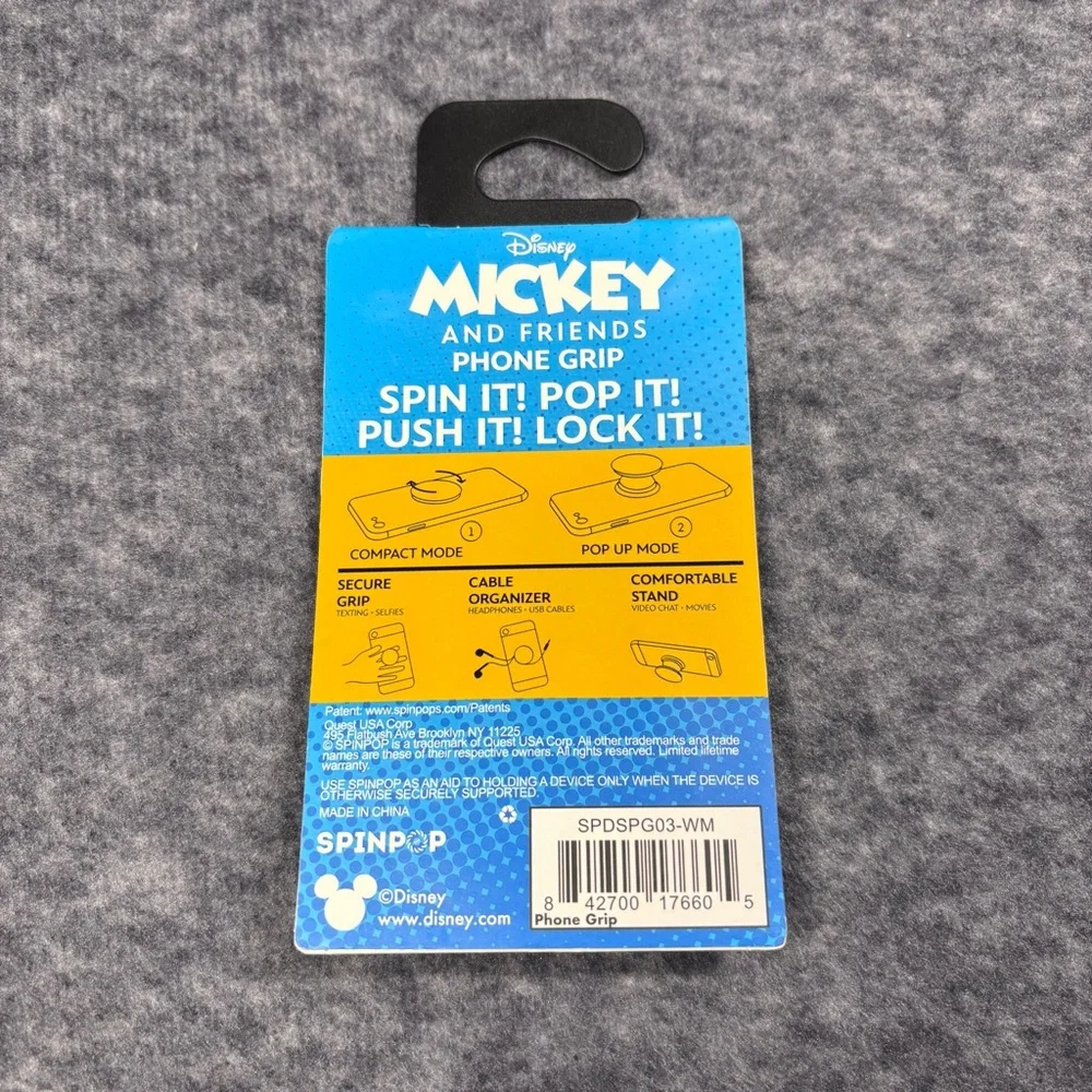 Disney Mickey Mouse Red SpinPop Phone Grip - Pack of 5